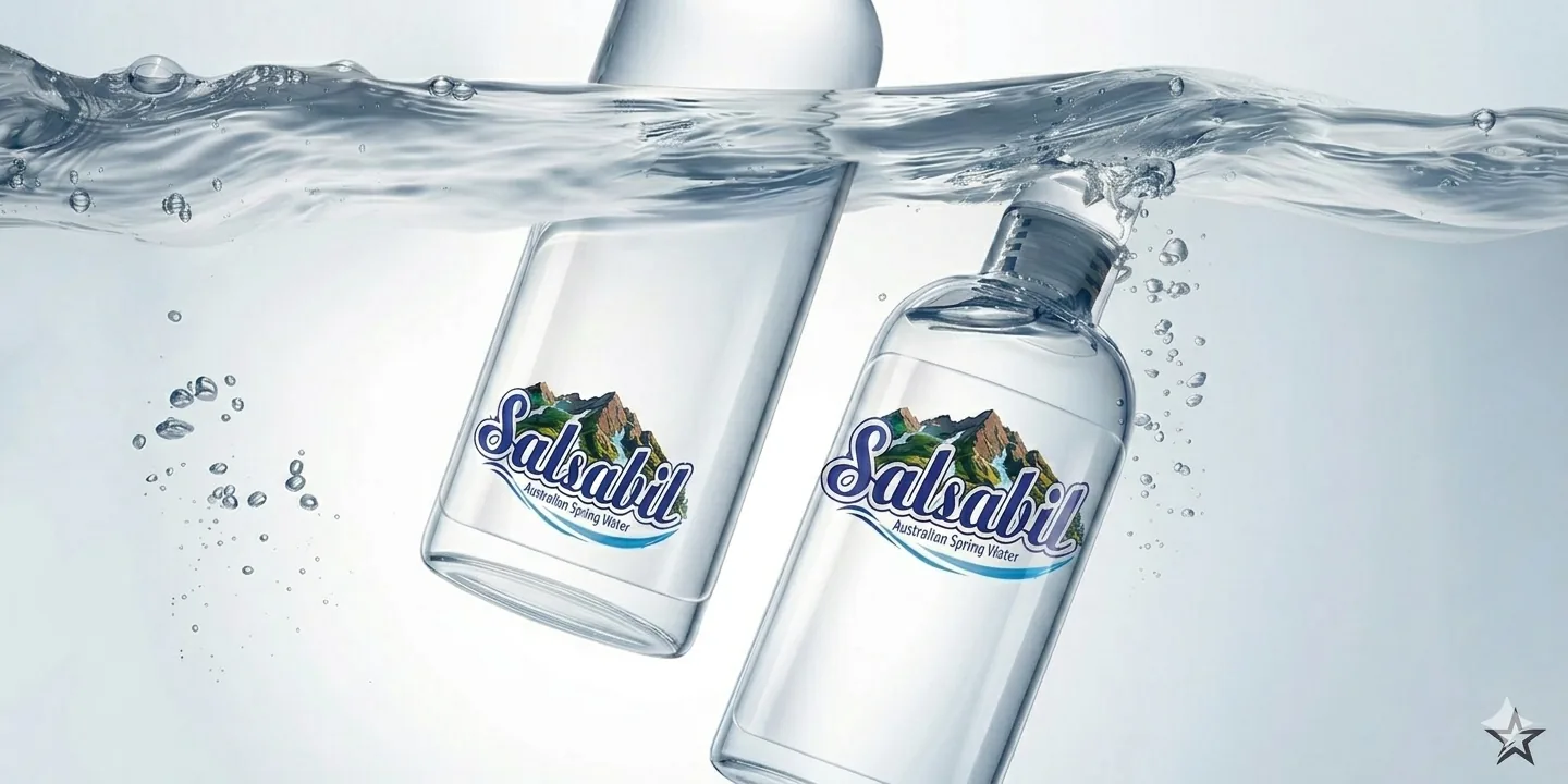 Pristine natural water source surrounded by forest